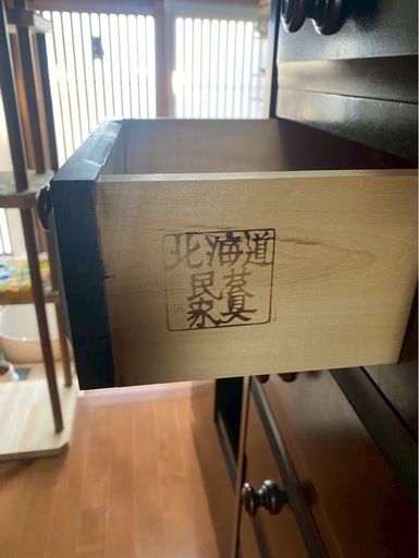 木製ダークブラウンチェスト 7引き出し
