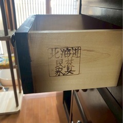 木製ダークブラウンチェスト 7引き出しの画像