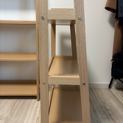 【受け渡し者決定】ニトリ　オープンラック　ラダーシェルフ　ナチュラル　収納ラック　3段　　の画像