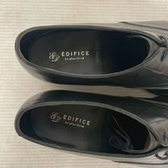 EDIFICE 革靴 8 1/2 内羽根 ストレートチップ 極美品 コレクション品 シューキーパー付 エディフィス 高級革靴 メンズシューズ Y2405の画像