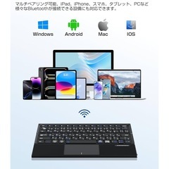 Ewin 折り畳み Bluetoothキーボード タッチパッド付き 軽量 薄型の画像
