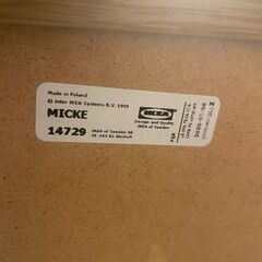 IKEA デスクMICKE オーク調の画像