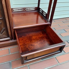 茶棚 茶道具 飾り棚 茶箪笥 サイドボード リビングボード 和室 和家具 唐木 レトロ アンティーク の画像