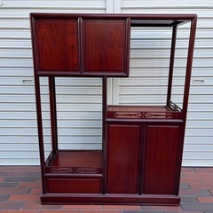 茶棚 茶道具 飾り棚 茶箪笥 サイドボード リビングボード 和室 和家具 唐木 レトロ アンティーク の画像