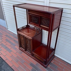 茶棚 茶道具 飾り棚 茶箪笥 サイドボード リビングボード 和室 和家具 唐木 レトロ アンティーク の画像