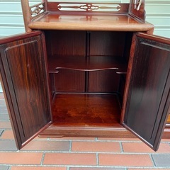 茶棚 茶道具 飾り棚 茶箪笥 サイドボード リビングボード 和室 和家具 唐木 レトロ アンティーク の画像