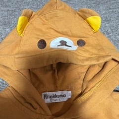 リラックマ フード付きロンパース 80の画像
