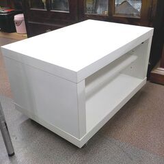 テレビ台 2段 キャスター付き 幅60cm ホワイト ＴＶボード TV台 西岡店の画像
