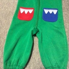 恐竜モチーフ フード付きロンパース90の画像