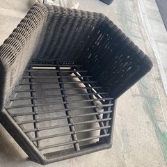 昭和レトロ　ラタンソファの画像