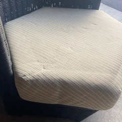 昭和レトロ　ラタンソファの画像