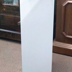 すき間収納ラック 取っ手・キャスター付き 2段 木製 ホワイト 収納棚 押入れ収納 クローゼット収納 マルチワゴン 西岡店の画像