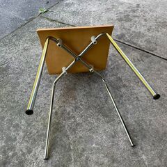 【リユースショップスパークル】ダイニングチェア　No.119　椅子　木製　シルバーフレーム　配送設置可能♪の画像