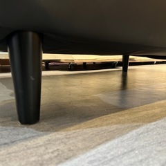 無料‼️【2人掛けソファ】【黒】※剥がれ・ヘタレ有★クリーニング済み【管理番号1112】野の画像