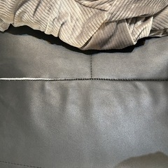 無料‼️【2人掛けソファ】【黒】※剥がれ・ヘタレ有★クリーニング済み【管理番号1112】野の画像