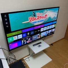 LG 4K有機ELテレビ(55V型) 120Hz + スタンド + LEDテープの画像