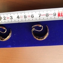 ゴールド葉デザインイヤリングの画像