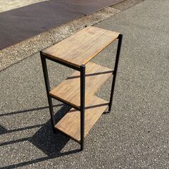 ▲三段ラック ブラウン　ヴィンテージ風の画像