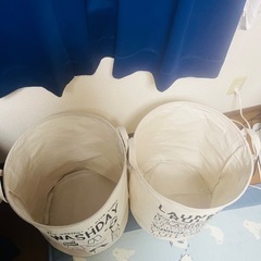 ランドリーボックス　収納箱　２点の画像