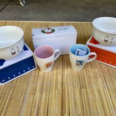 【リユースショップスパークル】開封未使用品！！　キャラクターもの食器まとめ　No.120　お皿　マグカップ　ミッフィー　キティちゃん　から揚げくん　リラックマ　配送可能♪の画像