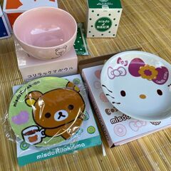 【リユースショップスパークル】開封未使用品！！　キャラクターもの食器まとめ　No.120　お皿　マグカップ　ミッフィー　キティちゃん　から揚げくん　リラックマ　配送可能♪の画像