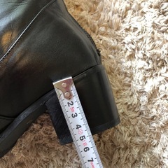 レザー ブラック ロングブーツの画像