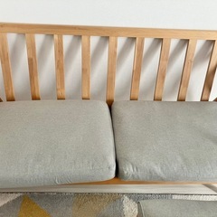 3人掛け布張りソファ(アルナス2KD DR-BE)アルダー　ニトリ　北欧の画像