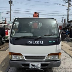 売切 クレーン車 いすゞ エルフ 荷台鉄板張り 準中型免許対応 《価格はご相談ください》の画像