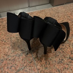 パンプス ヒール リボン  25.0の画像