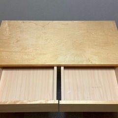 木製デスク / シンプルナチュラル / 幅78×高さ70 / 収納引き出し付きの画像
