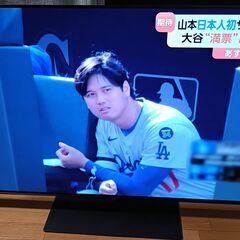 無料配送　美品 2019年製 55V型 Panasonic 有機EL4KTV TH55GZ1000 HDR10 Youtube NETFLIX 多機能音声リモコンの画像