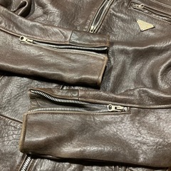 正規品 プラダ レザーライダースジャケット 34の画像