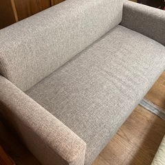 2人掛けソファ ファブリックソファ 幅140cm 中古の画像
