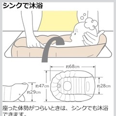 Richell ふかふかベビーバスK ベージュの画像