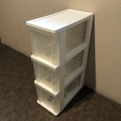 ASTAGE ピットスリムストッカー 3段 ホワイト の画像