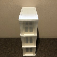 ASTAGE ピットスリムストッカー 3段 ホワイト の画像