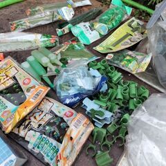 家庭菜園　資材　マルチ　トンネル支柱等　いろいろ　まとめて　農園　の画像