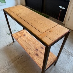 アイアンテーブル・天板アンティーク木材【長方形大】の画像