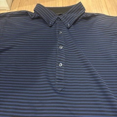 ⑤古着　メンズ　ポロシャツ　XL ネイビー　半袖の画像