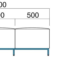ソファベンチ　スツールタイプのベンチ　待合室　　QUON Brick3Pの画像