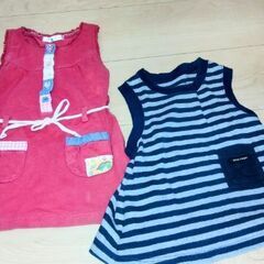 90センチ　４枚セット　長袖・チュニックの画像