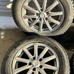 215/60R16　ダンロップ(DONLOP)  WINTERMAXX WM02 2020年製 アルミ 16×6.5J P.C.D 114.3×5H ノア ヴォクシーなど スタッドレスタイヤ　４本の画像