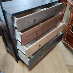 【愛品倶楽部柏店】NITORI ニトリ チェストラック ランダム2 100 4段5杯収納+上部ラック 持ち手何個か交換済の画像