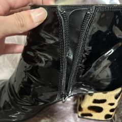 24cm豹柄ショートブーツの画像