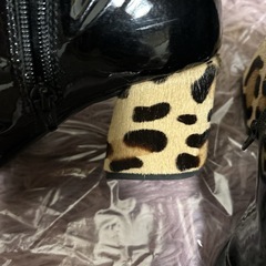 24cm豹柄ショートブーツの画像