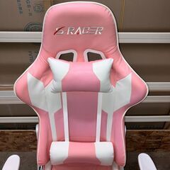 A8292 【美品】ピンクのゲーミングチェア🎀女子にも人気！の画像