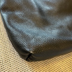 黒レザー　ショルダーバッグの画像