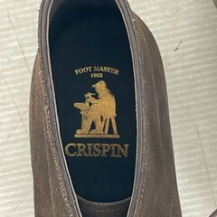 CRISPIN 8 1/2 外羽根 プレーントゥー スエード チャッカブーツ シューキーパー付 コレクション 高級革靴 メンズシューズ Y2406の画像