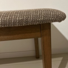 長椅子　茶系の画像