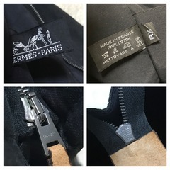 正規品 エルメス フールトゥ クラッチバッグ PM ブラック/グレー 良品の画像